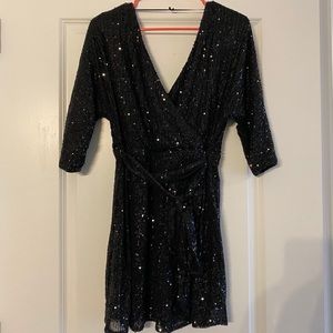 Black sequin dress